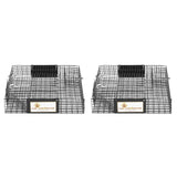 Rugged Ranch CHPTO Chipmunkinator Large Metal Wire Live Chipmunk Catch & Release Trap Cage w/Easy Open Top Lid & 2 Door System, Black (2 Pack)