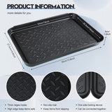 4 Pcs Boot Tray for Entryway Black Small Shoe Tray Waterproof Shoe Mat Front Door 13.78 x 10.83 x 1.18 Inch Boot Mat Multi Purpose Plastic Accessories Pet Entryway Indoor and Outdoor Use