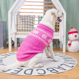 SCIROKKO Warm Winter Pink Dog Sweater - Female Cold Weather Pet Clothes for Small Medium Large Dogs Girl Indoor Outdoor, Soft Classic Knit Puppy Apparel Coat
