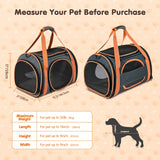 OKMEE Cat Carrier TSA Airline Approved with Ventilation for Small Medium Cats Dogs Puppies, Dog Carrier with Big Space, 5 Mesh Windows, 4 Open Doors for Comfortable Travelling.