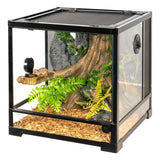 CAVACHEW 2 in 1 Reptile Feeding Ledge & Turtle Basking Platform, Resin Suction Cup Feeder with 4PCS Cups, Terrarium Water Bowl Food Dish - Tank Accessories for Crested Gecko Lizards & Aquatic Turtles