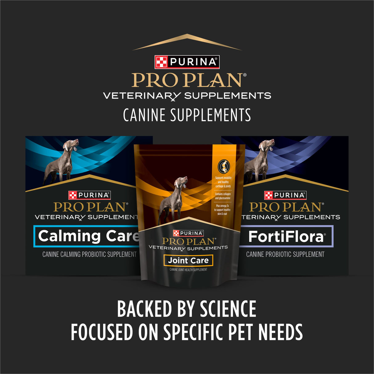 Purina Pro Plan Veterinary Large Breed Dog Joint Care Supplement with Glucosamine, Chondroitin, and Collagen to Support Hip and Joint Health – 30ct Pouch