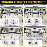 KOOLTAIL Dog Barrier for SUV & Truck, Adjustable & Foldable Dog Car Barrier 36.6"-60.6", Heavy-Duty Wire Mesh Car Divider, Universal Fit for Cars, Jeep, Hatchback, Triple Folding