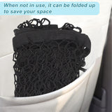 GLIDESMOOTH Dog Car Net Barrier, Hook Pet Divider - Black, 47.24"x27.56"