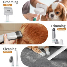 Load image into Gallery viewer, 8VR Dog Grooming Kit, Pet Grooming Vacuum with Pet Clipper Nail Grinder, Dog Hair Vacuum with 6 Pet Grooming Tools for Dogs Cats Shedding Grooming
