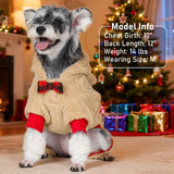 KYEESE Dog Christmas Pajamas with Reindeer Antler Hood, Pet Onesie for Large Dogs, Soft Plush Warm Dog Pjs, Red Buffalo Check Holiday Pet Onesie, Cute Festive Outfit, XXX-Large