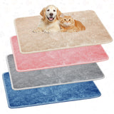 Drydiet 4 Pcs Pet Carrier Pad Travel Pet Reversible Dog Mat Replacement Liners for Travel Dog Bed Pad Washable Plush Double Sided Bed Mat for Cat Kennel Crate(Colorful,17 x 11 Inch)