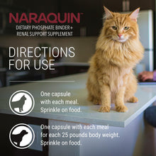 Load image into Gallery viewer, Nutramax Laboratories NARAQUIN™ Dietary Phosphate Binder + Renal Support Supplement for Cats &amp; Dogs, 60 Count
