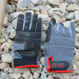 HANDLANDY Mens Work Gloves Touch screen, Synthetic Leather Utility Gloves, Flexible Breathable Fit- Padded Knuckles & Palm (Large)