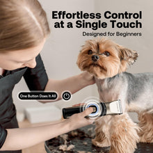 Load image into Gallery viewer, HEAPETS Dog Grooming Clippers, Low Noise, Electric Quiet, Adjustable Clipper Comb, Rechargeable Cordless Dog Hair Clippers for Dogs Cats Pets, Gold
