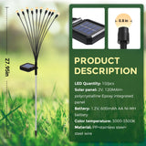 PATIOPIA Solar Garden Lights, 60 LED Firefly Garden Lights Solar Outdoor, Solar Lights for Outside Sway by Wind,Solar Lights Outdoor Waterproof for Christmas Yard Patio Pathway Decoration (6 Pack)