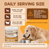 Mushroom for Dogs - with Turkey Tail Mushroom for Dogs, Lion’s Mane, Shiitake, 100g Powder, Immune & Digestive Health, Enhances Energy, Lumps & Bumps Supplement, Organic Mushrooms Supplement for Dog