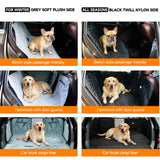 PETTALK Deluxe Double Side Dog Car Seat Cover Back Seat, Waterproof Seat Cover Hammock, Reversible,Heavy Duty,Anti Scratch,Durable Soft Pet Large Dog Cover Protector for Cars SUVs Trucks,ECO-Friendly