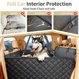 LEIMO KPARTS Dog Car Seat Cover for Back Seat,400lb Waterproof Dog Car Seat Cover Hard Bottom-Detachable,600D Heavy Duty Scratch Proof Nonslip Soft,Dog Hammock for SUVs,Car
