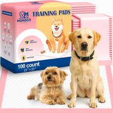Load image into Gallery viewer, MoMoCo Puppy Pads, 23"x23"-100 Count Pet Pee Pads, Super Absorbent Disposable Dog Training Pads , Leak-Proof, Quick-Drying Potty Pads for Dogs Puppies
