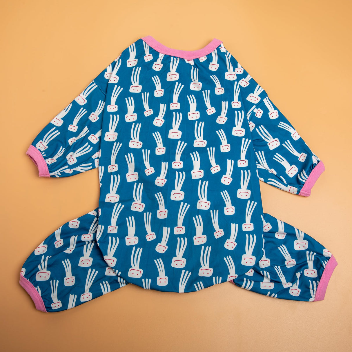 LovinPet Large Dog Jumpsuit, Dog Pjs, Lightweight Stretchy Fabric, Blue Octopus Print Dog Jumpsuit, Onesies for Dogs, Pitbull Shirt, Pajamas for Pitbulls, Easy to Wear Large Dog Clothes,2XL