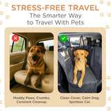 Breezy2Nest Pet Seat Cover for Back Seat – Waterproof Backseat Cover for Dogs in Car with Mesh Window, Oxford Fabric, Storage Pocket, Side Flaps & Carry Handles