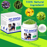 Dog Dental Powder, Dog Teeth Cleaning Powder, Targets Tartar & Reduces Plaque & Bad Breath - Teeth Cleaning Made Easy Eliminate - Meat-Flavored Formulated
