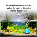 WUCIOOO 700GPH Ultra Quiet Bottom Suction Submersible Water Pump (2600L/H, 40W) with 3 Nozzles,8ft High Head,Suitable for Aquariums,Fish Tanks, Pond Fountains, Hydroponic Green,Indoor Fountains
