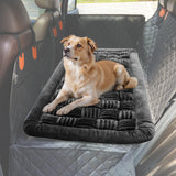 Tranquitas Backseat Pet Bed Mat, Dog Bed for Cars, Fit for Backseat Extenders, Car Seat Protector, Nonslip Soft Durable for Cars (Dark Gray, 24.5" x 51")