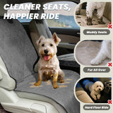 VIVAGLORY Dog Front Seat Cover Seatflex Car Seat Protector for Dog, Car Cover for Pet, Front Single Bucket Captain Chair Protector, Standard, Heather Black, 2Pack
