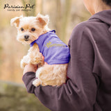 Parisian Pet Dog Shirt – 100% Cotton Shirts for Small Dogs – Sleeveless Spoiled Rotten Puppy Clothes – Lightweight and Breathable Dog Apparel – Funny Dogs Clothes - Stretchy Purple Pet T Shirts