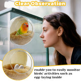 Jevnd Bird Nest for Cage Bite-Resistant, Washable Clear Observation Small Bird House Hanging, Warm Birds Bed Plush Hut, Parakeet Nest to Lay Eggs Breeding Sleeping for Parrot Budgie Lovebird Canary