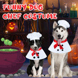 GOYOSWA Dog Halloween Costumes, Dog Chef Costume Chef Hat Clothes with Red Scarf Funny Holiday Clothes Outfit Halloween Costumes for Small Medium Large Dogs Pets (Large)