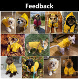 Dog Raincoat rain Jacket Raincoat Dogs Waterproof Small Medium Breeds Zip Closure Storage Pocket Harness Hole Yellow L