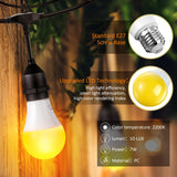 Qualirey Mosquito Repellent LED String Light for Outdoor, 25FT 7W Waterproof Mosquito Killer Light Bulbs Outdoor Bug Zapper for Patio Backyard Deck, Compatible with Tiki Bitefighter