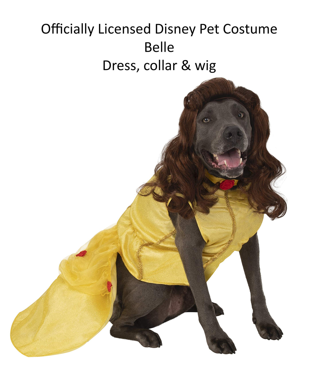 Disney Princesses: Belle Pet Costume for For Dogs or Cats by Rubies, XXXL