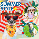 Eccliy 30 Pack Summer Flower Dog Bandanas Bulk Soft Triangle Dog Scarfs Polyester Bandana Pet Costume Cute Scarf Bibs with Flowers Patterns for Small Medium Large(Flower,X-Large)