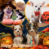 Talltalk 360 Pcs Valentines Day Dog Bow Ties Collars Set Adjustable St Patricks Day Dogs Neckties Grooming Supplies for Small Medium Large Easter Christmas Pet Cat Decoration(Pumpkin)