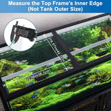 2PCS Set Glass Canopy, 22.08 x 16.57in (Each PCS) Clear Tempered Aquarium Fish Tank Hoods with Aquarium Lid Clips, ONLY FITS Aqueon 75/90/110 Gallon Aquarium Fish Tank