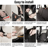 YJGF Dog Car Seat Cover for Back Seat Truck,Truck Back Seat Pet Cover for Dogs,Waterproof Scratchproof Rear Bench Seat Cover Protector (Black, XL)