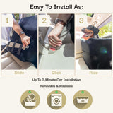 Dog Car Seat for Small Dogs, Dachshund Car Seat Booster Bed for Small Breeds – Non-Slip Base, Adjustable Straps, Washable Cover (Small Size Black)