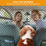 Q-DDOIT Dog Car Barrier 47" Wide for Trucks/SUVs/Full Sized Sedans Pet Restraint Car Backseat Divider Vehicle Gate Cargo Area Travel Trunk Mesh Net Screen Barricade