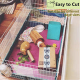 PeSandy Pet Cage Liner Protection, Rabbit Cage Plastic Panels, 12 PCS Cage Urine Guard for Rabbit, Guinea Pig, Hamster, Hedgehog, Chinchilla, Ferret, Bunny - Transparent, 11.8"x5.9"