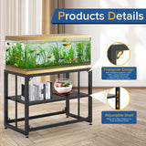 TOCRETOARE Fish Tank Stand 40 Gallon, Metal Aquarium Stand 36.5" L x 18.5" W*29.5”H, Double-Layer Storage Design, Suitable for Home and Office Use, 660LBS Capacity, Black (Tank not Included)
