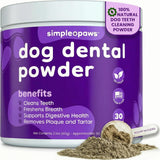 Dental Powder for Dogs Teeth – Dog Dental Powder for Teeth Cleaning – All Natural Bad Dog Breath Treatment with Probiotics for Fresh Breath & Oral Health – Chicken Flavored, 60 Scoop Supply