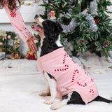 LUBOT New Ugly Christmas Sweaters for Puppy Cute Funny Wintertime and Holiday Parties Knitted Pullover Sweater Santa Small Dog Pink Candy Large