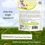 Exotic Nutrition Green Pea Flakes (1 lb.) - Healthy Natural Dried Vegetable Treat - for Rabbits, Guinea Pigs, Hamsters, Chinchillas & Other Small Pets