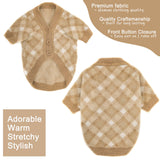 Algudbilt Small Dog Sweater - Winter Clothes for Dogs & Cats, Warm Knitwear Jacket, Winter Deluxe Coats for Puppies & Kittens, Doggy Costume XXS XS, Pet Apparel (Camel, X-Small)