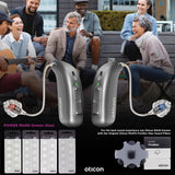 Genuine Oticon Hearing Aid Domes Minifit Power 12mm (0.47 inches - XLarge), Oticon Branded OEM Denmark Replacements, Authentic Accessories for Optimal Performance -3 Pack/30 Domes Total