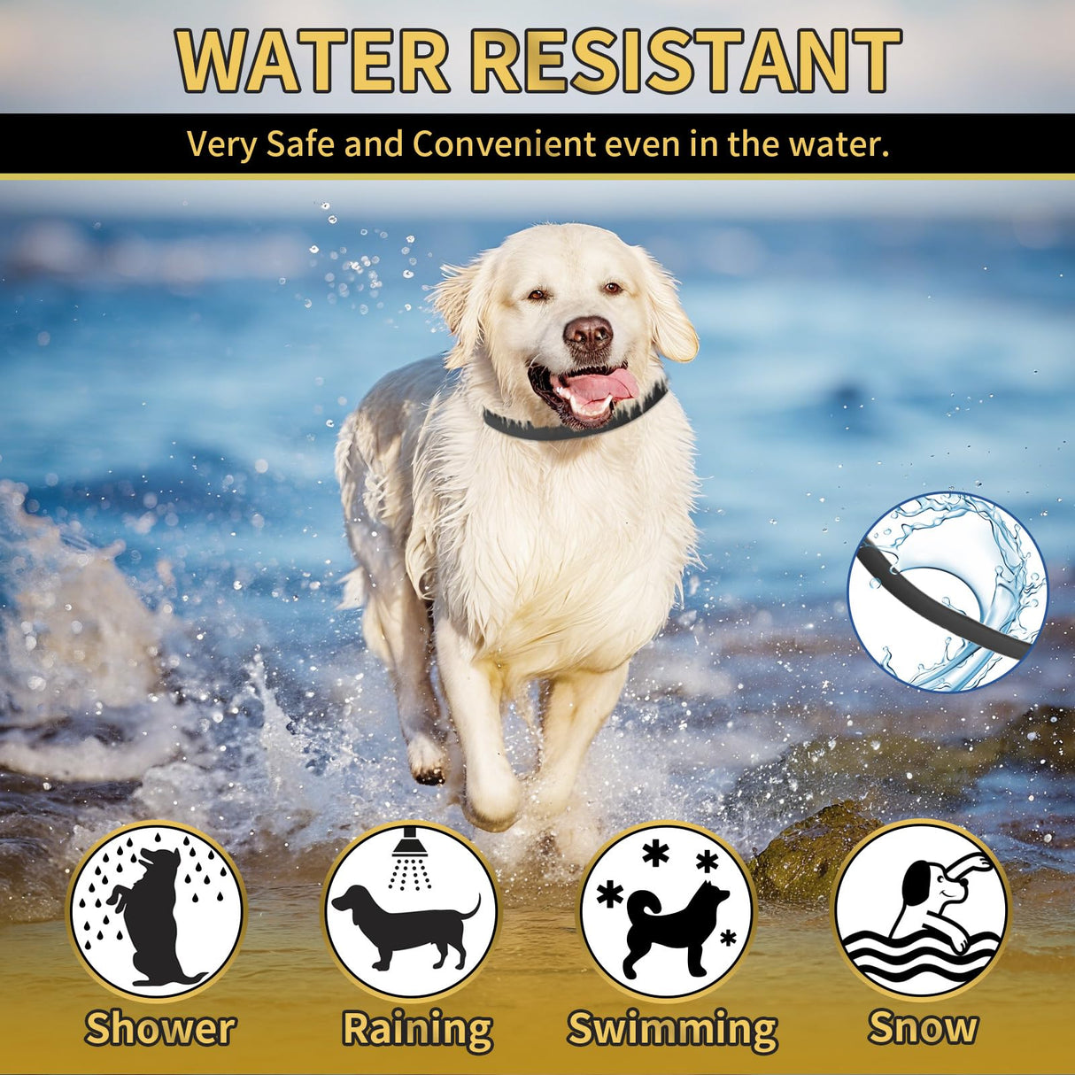 Lerqua Flea Collar for Dogs 4 Pack, 32 Months Comfort Flea and Tick Prevention, Waterproof Dog Flea and Tick Collar, Adjustable Flea and Tick Treatment for Dogs - One Sizes Fit All (Black)
