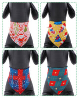 PET SHOW 100 Pack Christmas Dog Bandanas Bulk No Seam Extra Small Dog Scarves XS Xmas Puppy Triangle Bibs Kerchief Set Cats Pet Girl Boy Holiday Party Grooming Accessories, S