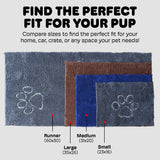 Dog Gone Smart Dirty Dog Doormat - Fast Drying Rug with Super Gripper Backing for Clean Floors - Super Absorbent and Machine Washable Mat for Muddy Paws - Maroon