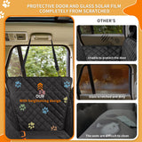 Famstar Large Dog Car Seat Cover for Back Seat 100% Waterproof Durable 600D 6-Layer Scratchproof Nonslip with Mesh Window for Dog Hammock for Car Trucks SUV