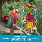 RLRICH 6 Pack Bird Colorful Chewing Toys Parrot Foraging Shredder Toys Shred Hanging Foraging Toys,Comfy Perch Parakeet Toys for Rope Bungee Bird Toy