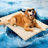 ZonLi Dog Cooling Mat, 48" x 28"Large, Reversible Cooling Pad for Dogs & Cats (Cool & Warm), Durable & Machine Washable, Pet Mat for Crate, Kennel, Bed, Sofa,Glacier Pink
